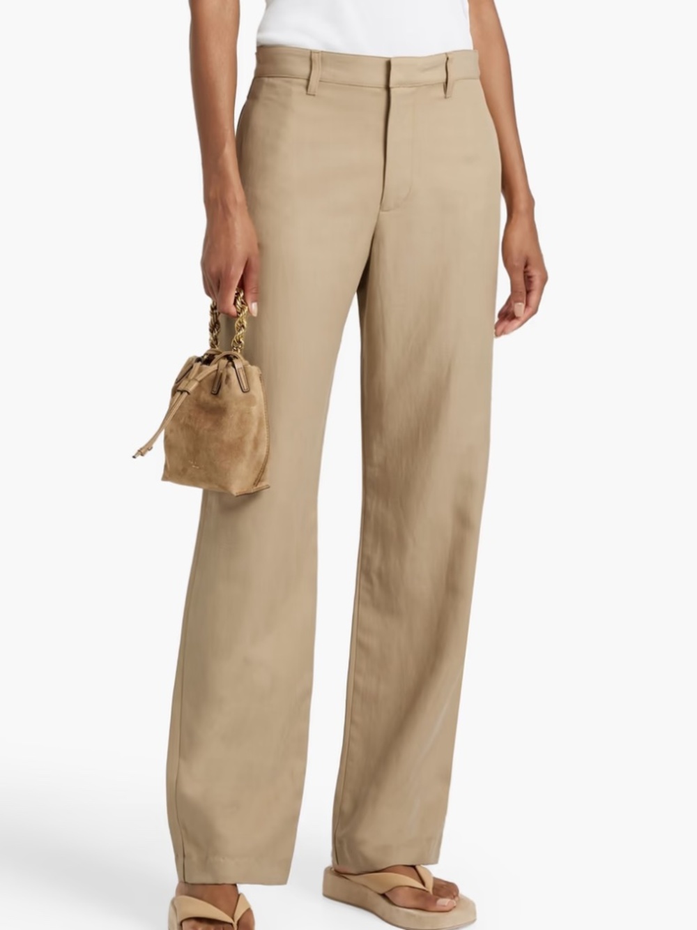 BNWT Enza Costa Twill Straight Leg Pants
